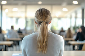 Obraz premium Student in Classroom Environment