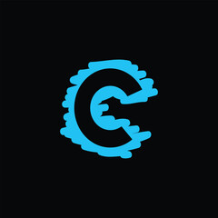 Minimalist Letter C Logo Icon Vector
