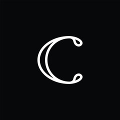 Fototapeta premium Minimalist Letter C Logo Icon Vector