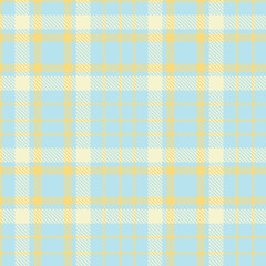 Soft Pale Sky Blue and Pale Wheat Seamless Tartan Fabric Design