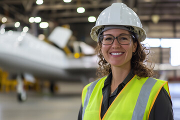 Smiling Professional in Aviation Industry