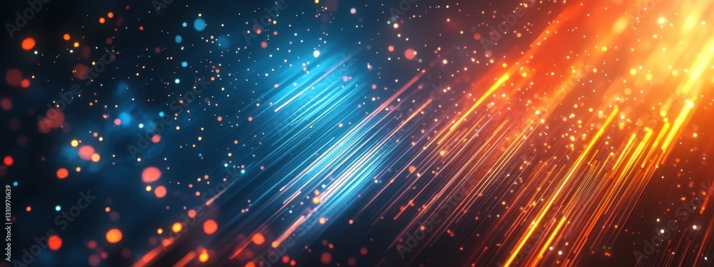 Poster vibrant abstract lights: a dazzling display of colors and patterns in motion