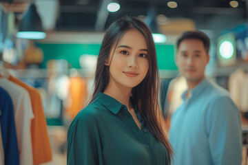 Fototapeta premium Fashionable Portrait in Retail Space