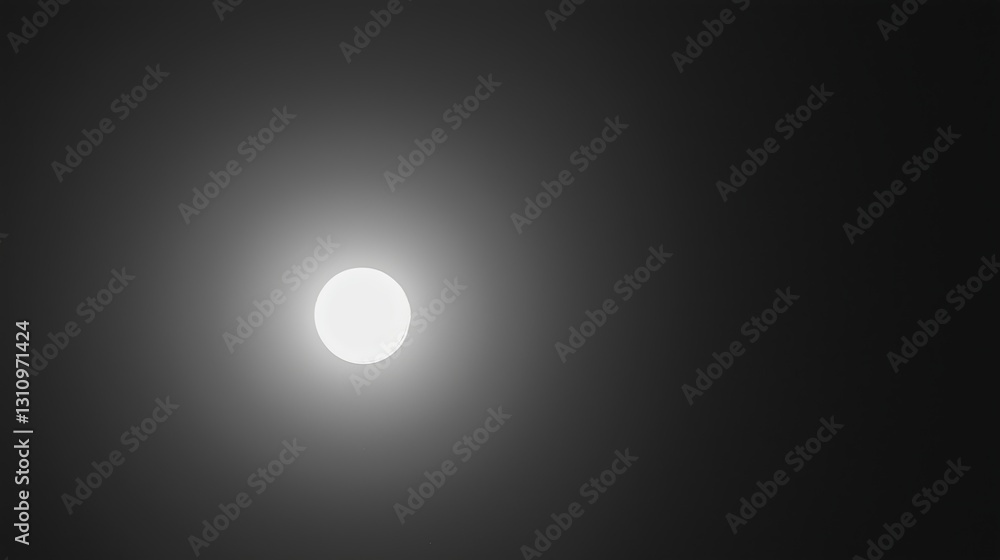 Poster a single bright led dot in a completely dark void.