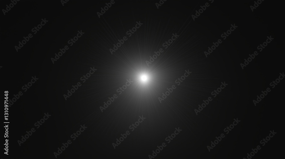 Poster a single bright led dot in a completely dark void.