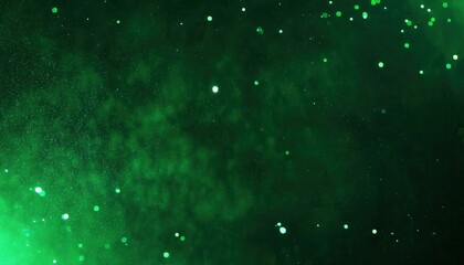 mesmerizing abstract green bokeh with glowing particles, ideal for backgrounds, digital art, sci-fi, and futuristic designs