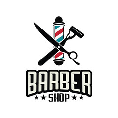 Barber Shop Logo Design Illustration
