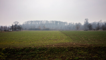 Landscapes of the Serbian countryside during winter