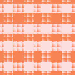 Modern Cool Orangish Seamless Tartan Fabric Design