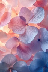 Delicate pastel flowers create a serene and calming atmosphere.