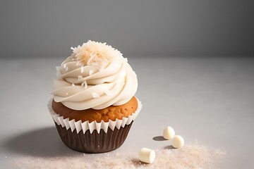 Coconut paradise cupcake with flavored frosting.