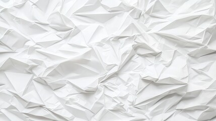 Crumpled White Paper Texture for Background and Design Projects