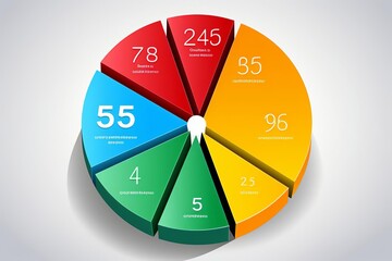 Obraz premium 3D Pie Chart Business Graph for Financial Growth and Market Statisticsv