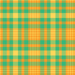Modern Seamless Tartan in Dark Mango tones Fabric Design
