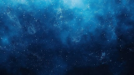 Obraz premium Deep blue nebula with sparkling stars. Ideal for space, cosmic, or fantasy designs.
