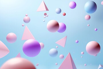 "Modern Abstract Geometry – Floating 3D Shapes in Pastel Tones"

"Futuristic Minimalism – Soft Colorful Spheres and Triangles"