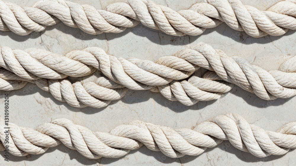 Poster a close-up image of a rope with a textured surface.