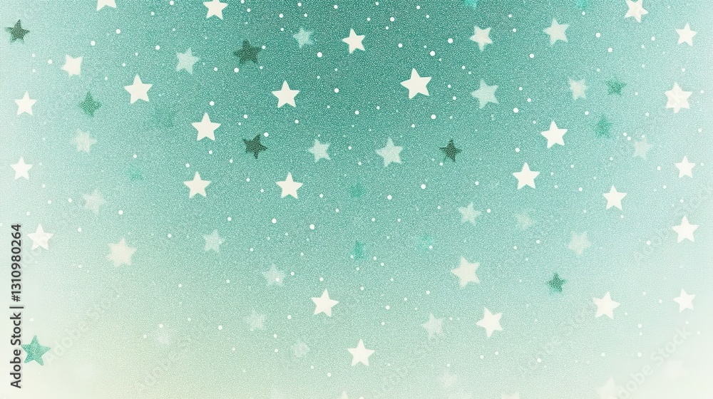 Poster a beautiful gradient background with scattered stars and dots