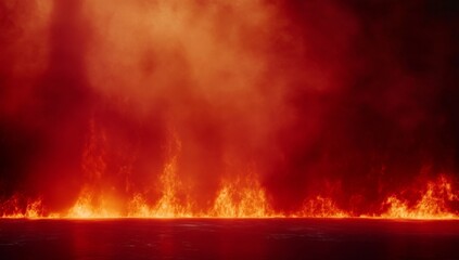 Fiery Inferno Wall Scene