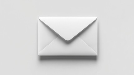 A white envelope with a flap.