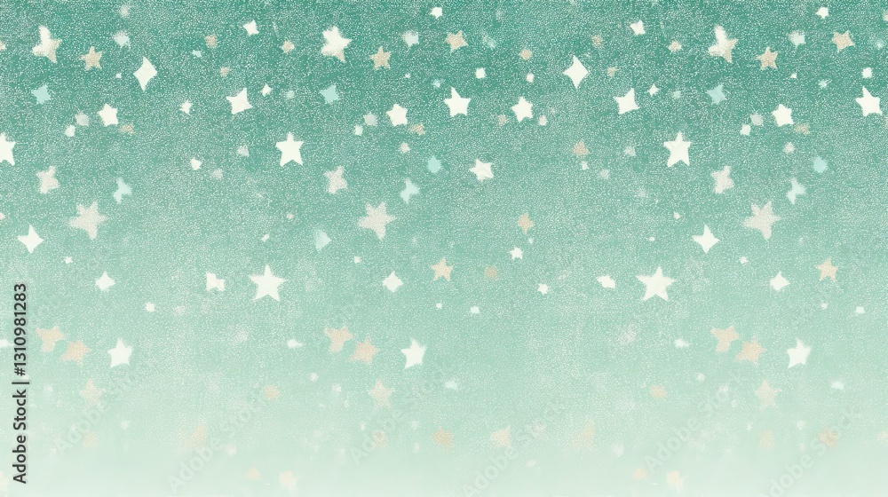 Poster a gradient background features decorative stars of multiple shapes