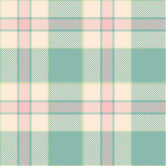 Modern Muted Greyish Teal Seamless Tartan Fabric Design