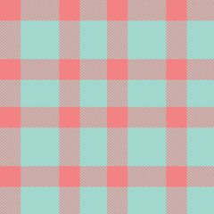 Modern Metallic Salmon Pink Seamless Tartan Fabric Design