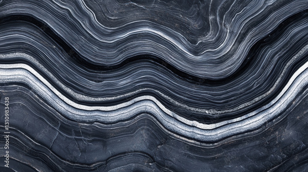 Poster a textured surface with a repeating pattern of dark and light gray stripes.