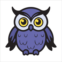 Obraz premium Cute Cartoon Owl Perfect for Kids' Projects