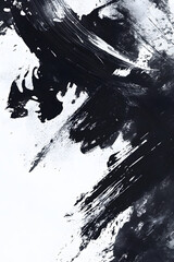 Obraz premium Black gold ink abstract flowing background