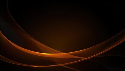elegant flowing orange light wave on black background, abstract digital artwork for modern graphic design and wallpaper

