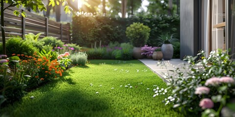 Fototapeta premium garden with flowers