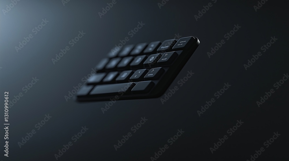 Poster A single floating keyboard key against a matte black surface