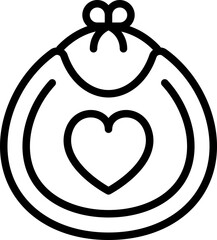 Bib baby icon