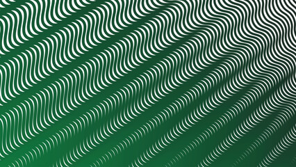 Dark green stripes wave lines pattern abstract background for backdrop or fabric style
