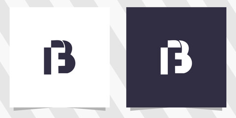 letter fb bf logo design vector