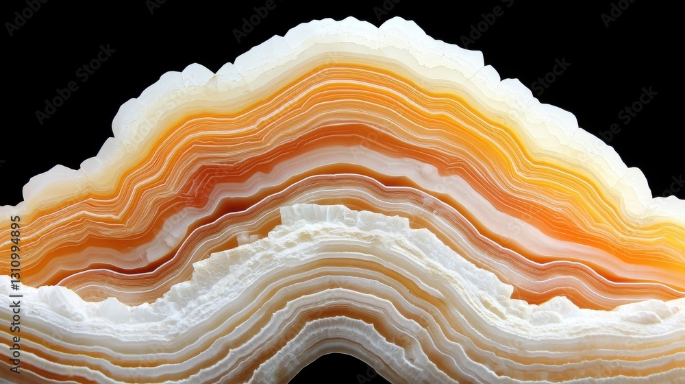 Poster a captivating image of a natural rock formation, showcasing the intricate layers and patterns formed