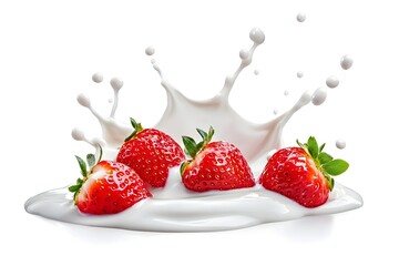 Separate strawberries with a splash of milk or yogurt.