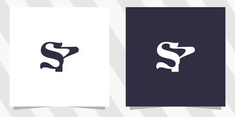 letter sp ps logo design