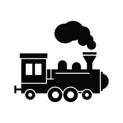 Locomotive icon logo design template isolated illustration