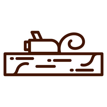 brown wood plane shaving wood clip art preview