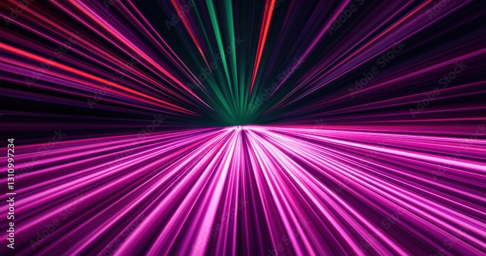 Poster vibrant light rays in motion creating dynamic energy effects