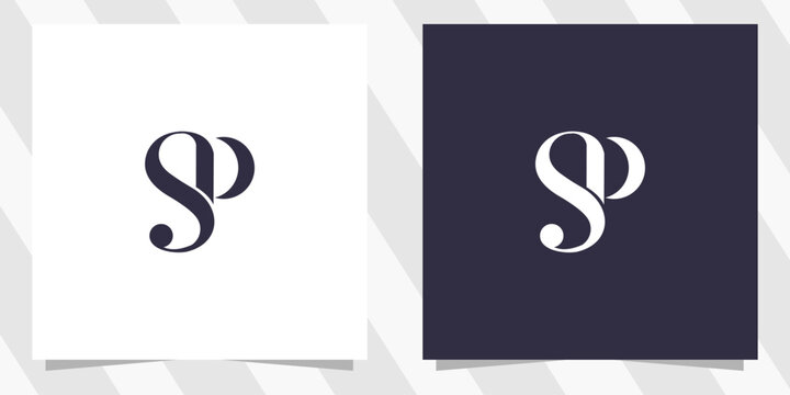 letter sp ps logo design