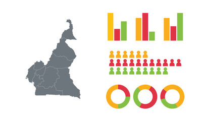 Detailed Map Infographic of Cameroon