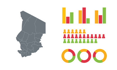 Detailed Map Infographic of Chad