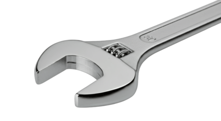 Crescent adjustable wrench isolated on transparent png background