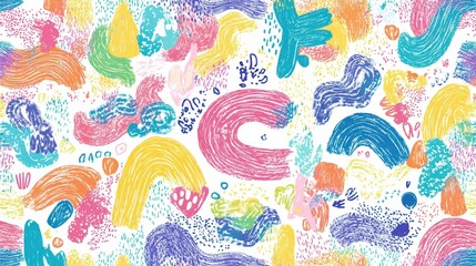 A vibrant close-up of a whimsical drawing featuring an array of colorful letters in various sizes and styles, showcasing intricate patterns and playful designs that invite exploration.