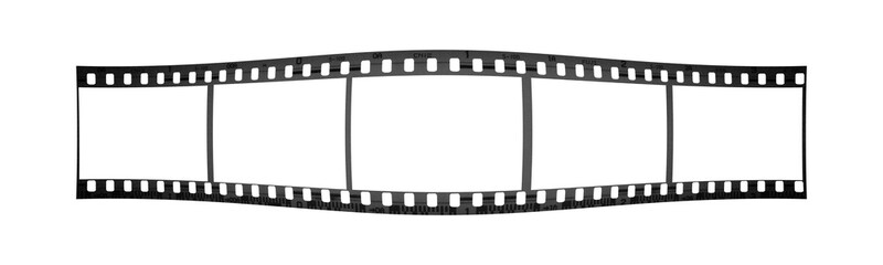 Film Strip Frame Showing Five Empty Slots isolated transparent png background