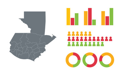 Obraz premium Detailed Map Infographic of Guatemala