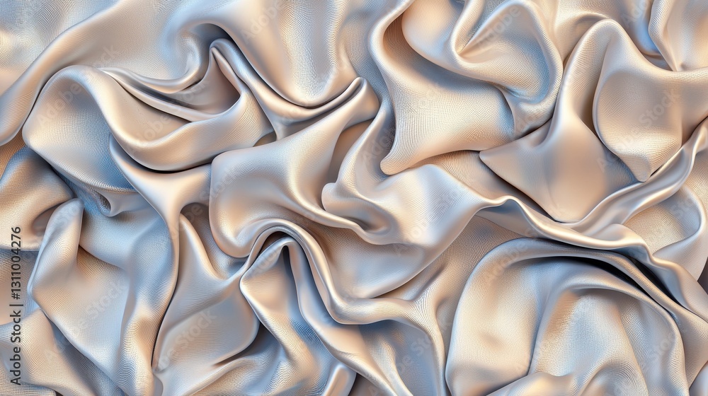 Poster smooth elegant fabric texture with gentle creases and soft waves